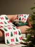Плед Tkano New Year Essential «Christmas Bows» хлопок, разноцветный (130x180 см)