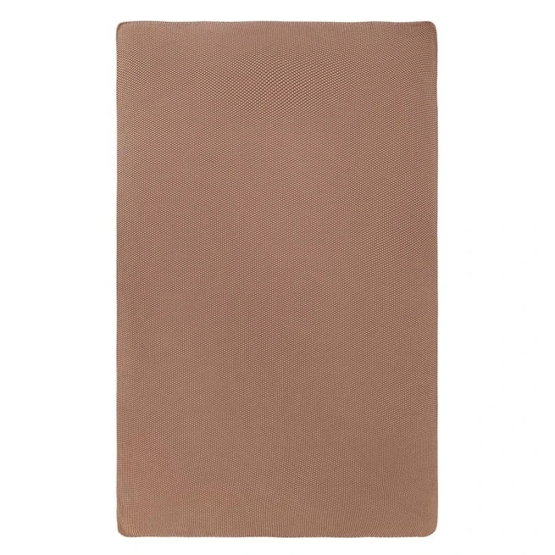 Плед Tkano Essential из стираного 100% хлопка, мокко (130x180 см)