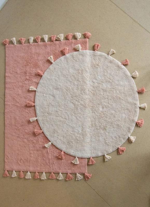 Ковер LillaLand Colorful White Pink (?140 см)