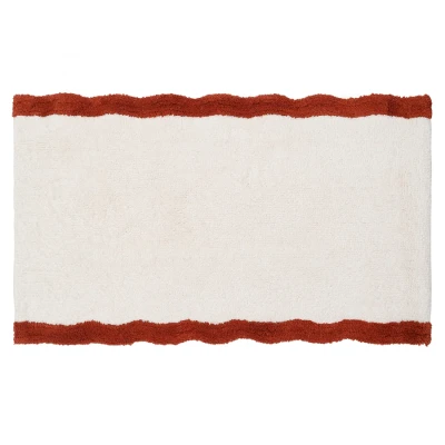 Коврик для ванной Tkano Trendy Ruffles с терракотовым кантом (50x80 см)