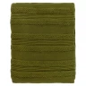 Плед Tkano Essential из хлопка с буклированной вязкой, оливковый, (130x170 см)
