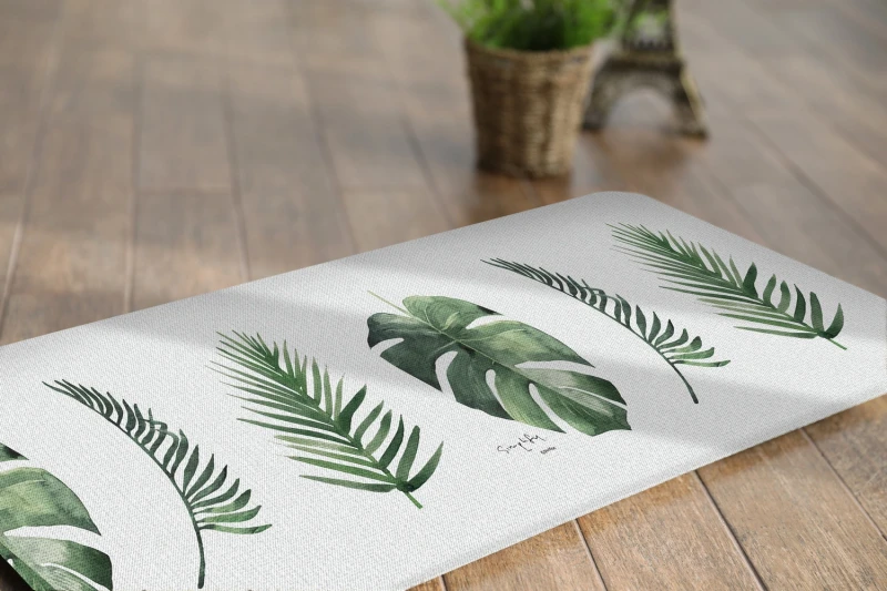 Коврик для кухни Parklon Kitchen Mat "Монстера" (44x210x1.5 см)